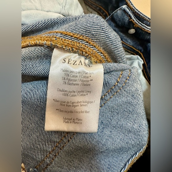 Sezane Jeans Womens Size 35 Blue Skinny Slim Fit Stretch Denim 5 Pocket Jeans - Picture 8 of 8